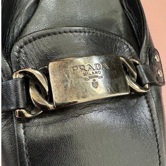 Prada Leather Mules 37.5 womens - used - Picture 4 of 7
